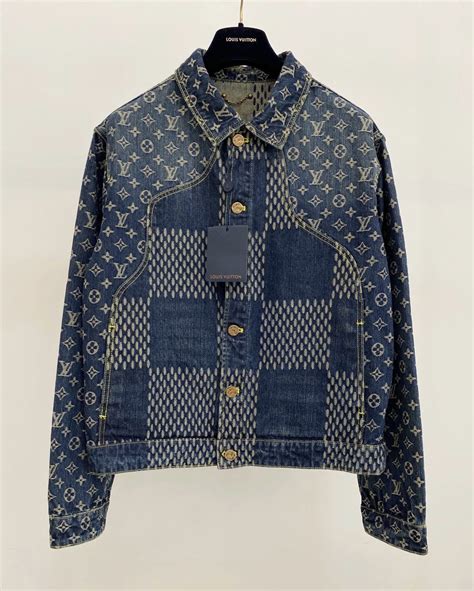 louis vuitton blue denim jacket|louis vuitton denim jacket price.